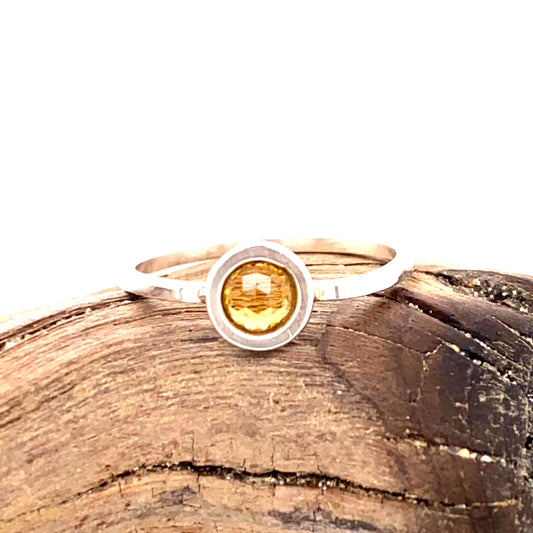 Sparkly Yellow Tourmaline Ring